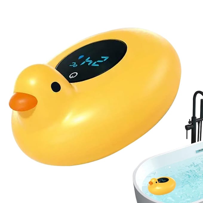 Badthermometer Dier - Watertemperatuur meter - Veilig Baden - Directe weergave - 12 cm - Eendengeel