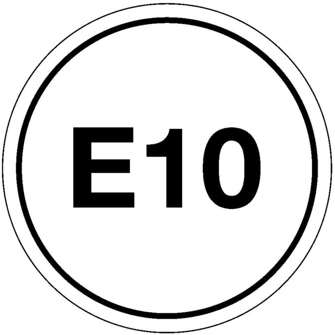 E10 benzine sticker 100 mm