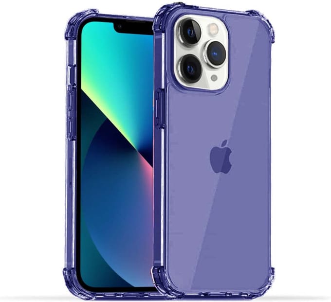 Smartphonica iPhone 11 Pro Max transparant siliconen hoesje - Donkerblauw geschikt voor iPhone 11 Pro Max