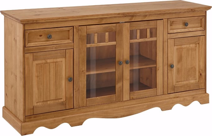 Melissa-Dressoir - 2 Glasdeuren 2-laden 2-deuren