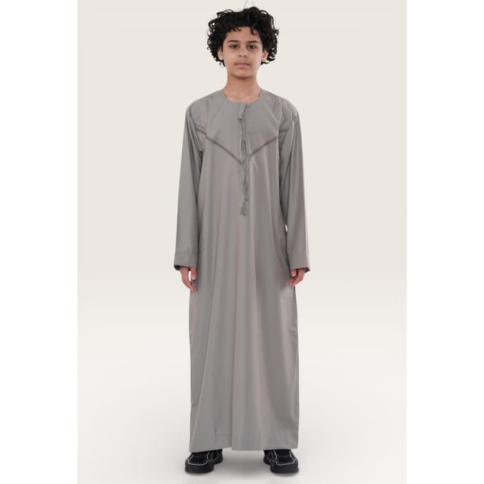 Kinderen jongens Eid Beige Marokkaanse Thobe Robe Djellaba Ramadan Eid Jubba- K-HM10