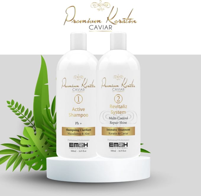 Premium Keratin Caviar - Braziliaanse keratinebehandeling kit 2 x 500 ml