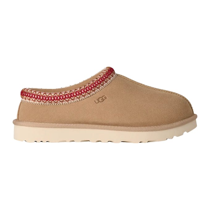 UGG® Tasman II for Women in Sand/Dark Cherry, Size 6, Suede/Polyester