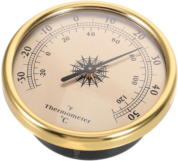 Metaal Thermometer - Kamer thermometer - Binnen en buiten - Duurzaam ontwerp - 7 Centimeter - Zoals getoond