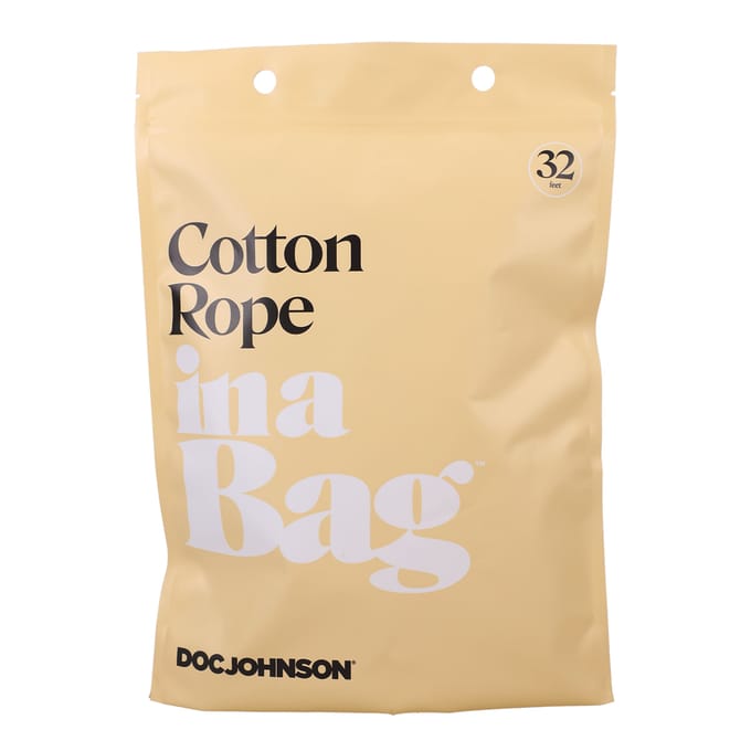 Doc Johnson - In A Bag - Katoenen Bondagetouw - 10m - Zwart