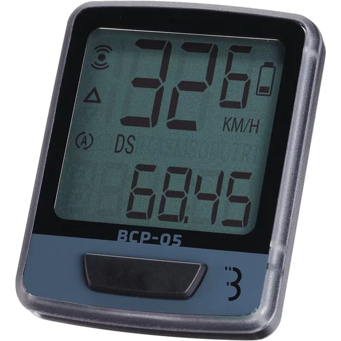 BBB Cycling Fietscomputer Bedraad - Kilometerteller Fiets - 7 functies - Snelheidsmeter Fiets - Zwart/Zilver - DashBoard 7 BCP-05
