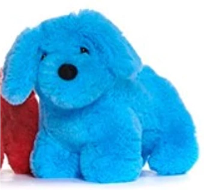 Luna - Pluche Knuffel Hond - Blauw - 25cm