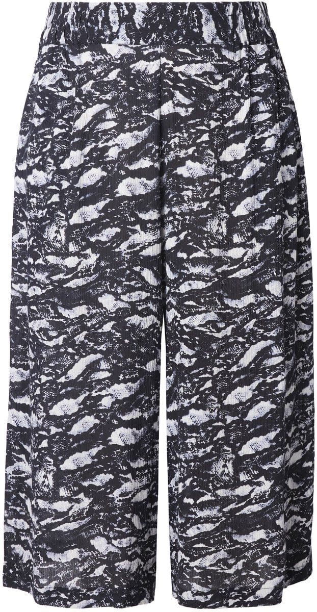 Studio Untold - Dames - Culotte extra wijde pijpen all-over print - Zwart - Maat 48