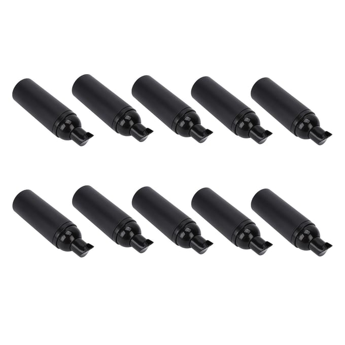 10 stuks 50 ml Schuimfles Herbruikbaar Grote Diameter Draagbaar Druktype Reis Schuimdispenser voor black