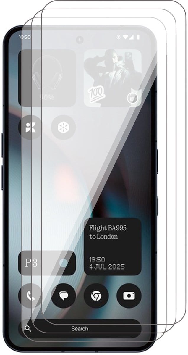 Screenprotector geschikt voor Nothing Phone 3 - 3x Glas Screen Protector