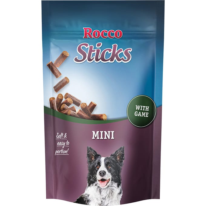 100g Rocco Sticks Mini Met Wild Hondensnacks