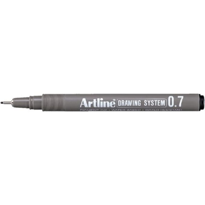 ARTLINE Drawing System Fineliner - 1 stuk - 0.7mm Lijndikte - Zwart