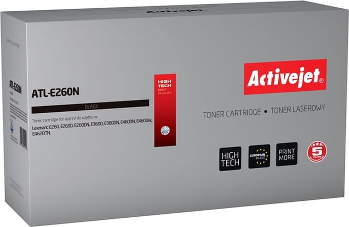 ActiveJet ATL-E460N toner voor Lexmark printer; Lexmark E460X21E vervanging; Opperste; 15000 pagina's; zwart.
