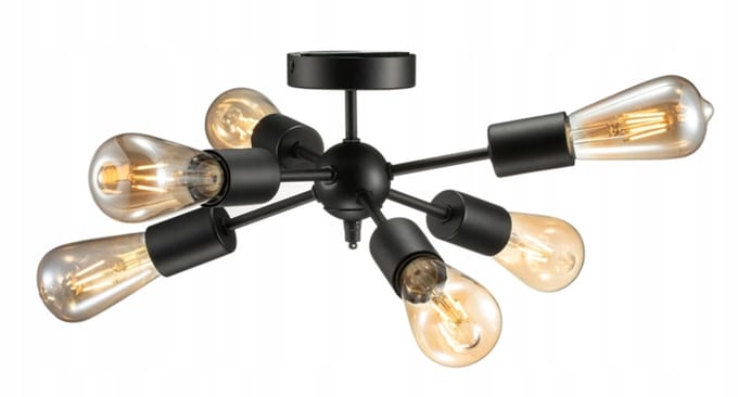 Zwarte Hanglamp Kroonluchter Loft Modern 33cm