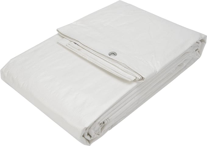 Afdekzeilwinkel - Hekzeil 1,76x3,41 wit 150gr bouwhekzeil 200x350