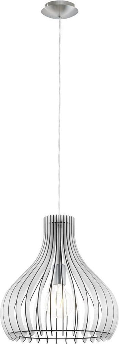 EGLO Tindori - Hanglamp - 1 Lichts - Nikkel-Mat - Wit