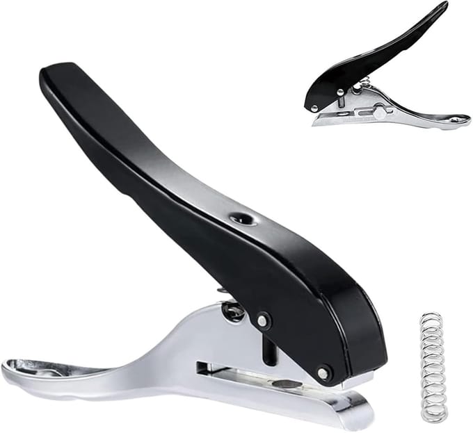 Perforator 10 mm voor papier, verstelbaar en draagbaar voor doe-het-zelf handwerk, scrapbooking en karton