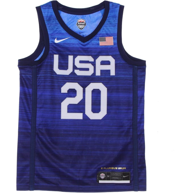 Basketbaltanktop heren Nba Jersey Limited Road Team USA Obsidiaan/wit