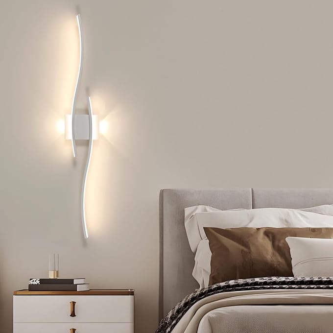 Haobosic Geometrisch - Wandlamp - Wit 89x14cm - 27W Neutraal Licht - 220V