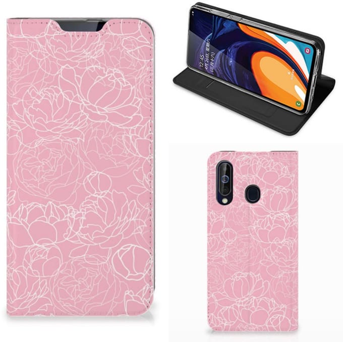 Samsung Galaxy A60 Smart Cover White Flowers