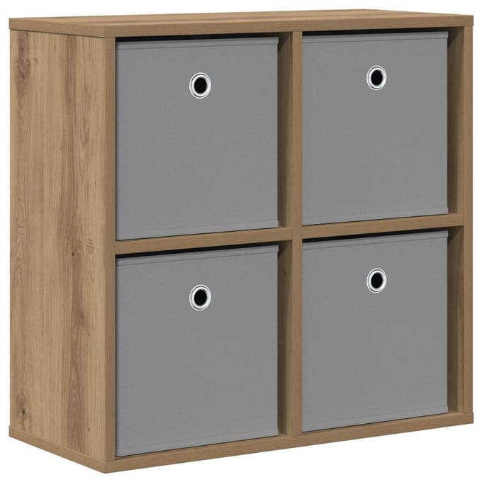 vidaXL - Dressoir - Artisan - Eiken - 59,5 - x - 27 - x - 57 - cm