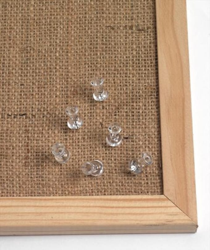 Prikbord Naga juten 60x80cm met houten omlijsting