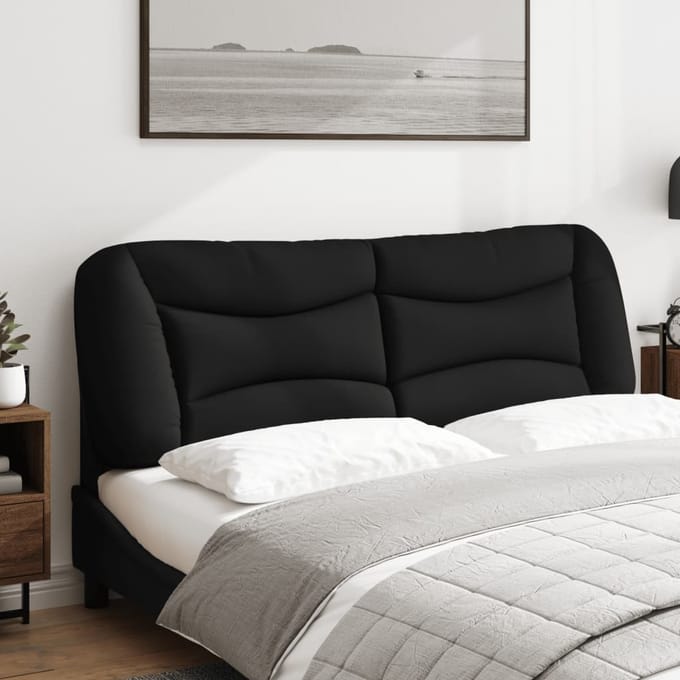 vidaXL - Hoofdbordkussen - "Hvar" - 160 - cm - stof - zwart