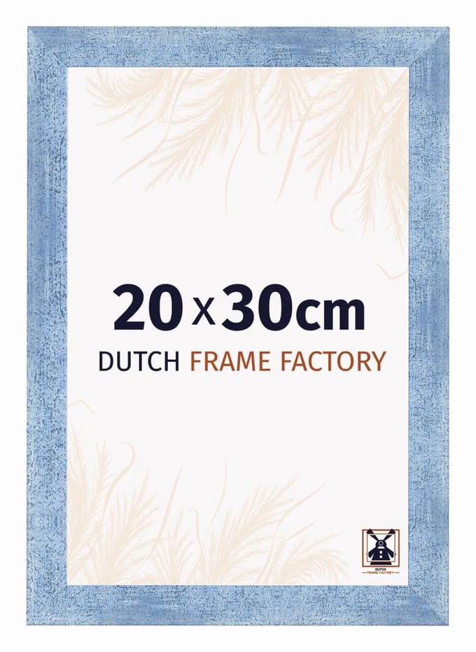 Fotolijst 20x30 cm - MDF - Helder Blauw Geveegd - Praag