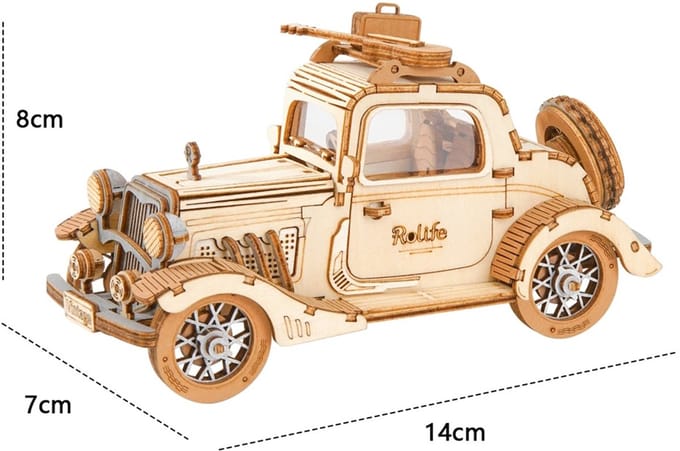 Houten 3D puzzel vintage car TG504