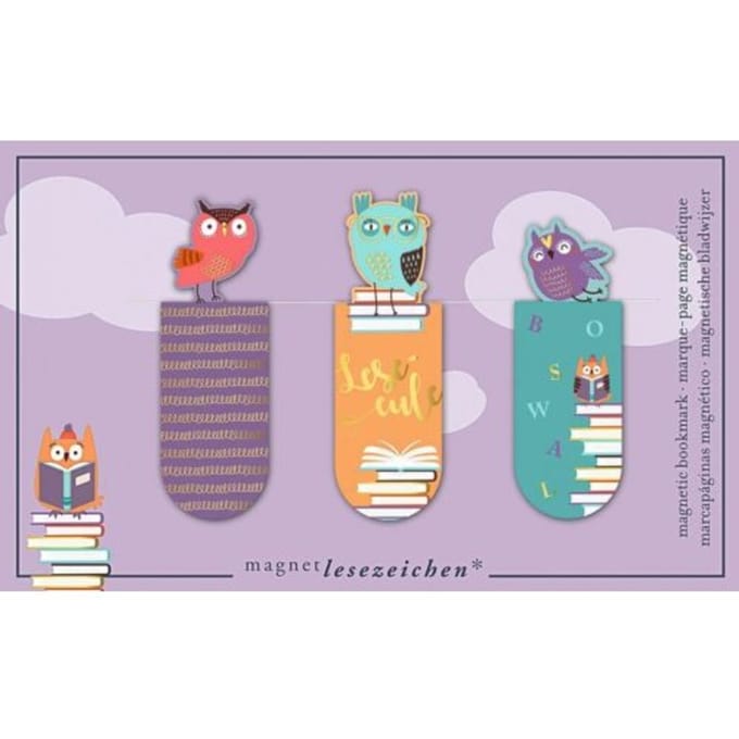 Moses Magnetische Boekenleggers Uilen 6 Cm 3 Stuks