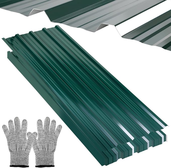 Set Groene Dakplaten, Golfplaten voor Dakbedekking en Wandbekleding, 14m²