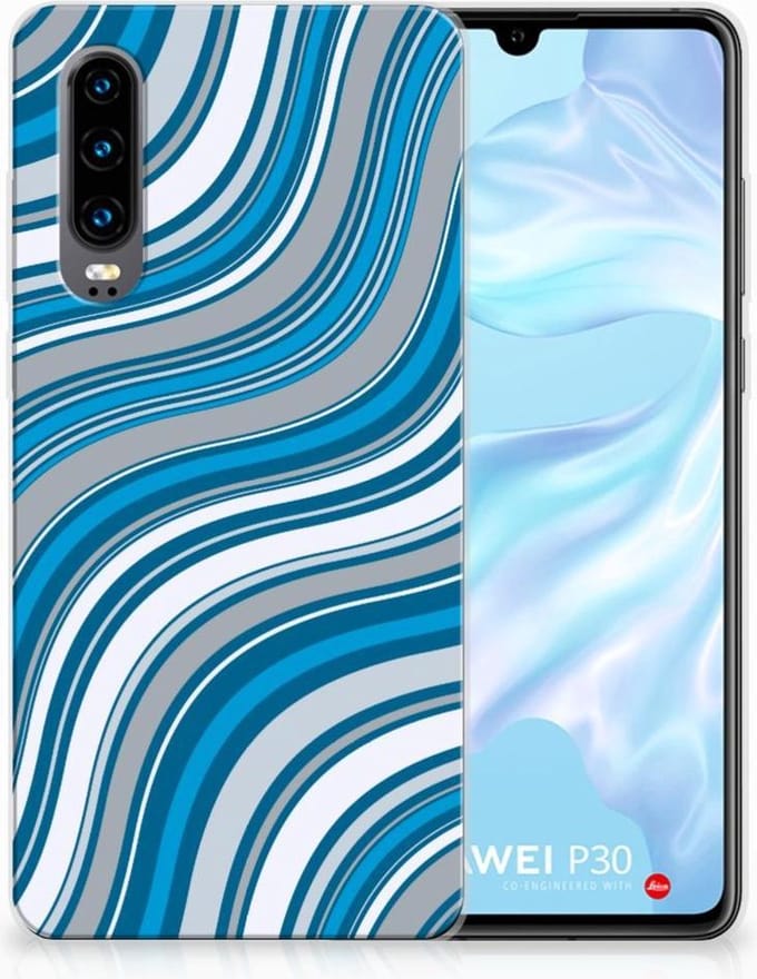 Huawei P30 TPU bumper Waves Blue