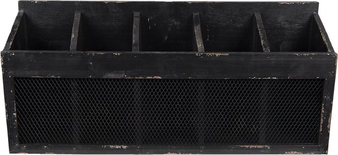 Clayre & Eef Wandrek 60x13x28 cm Zwart Hout