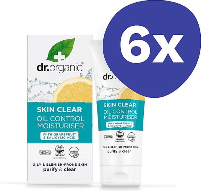 Dr Organic Skin Clear Oil Control Moisturiser (6x 50ml)