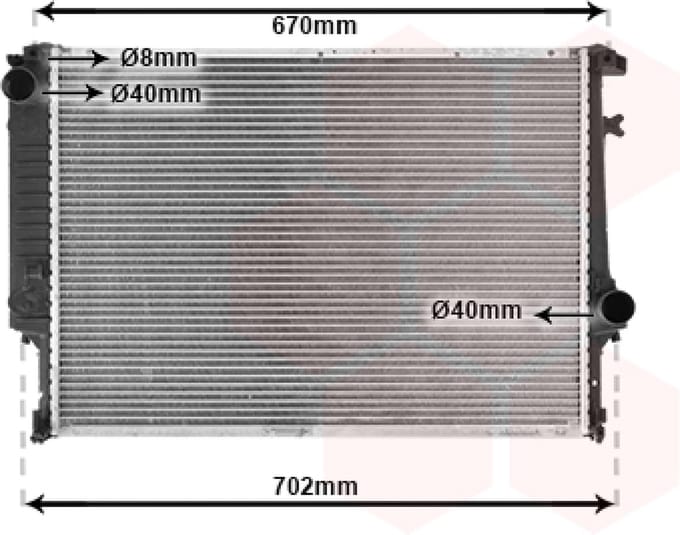Van Wezel - RADIATOR VOOR BMW 5 E34 1987-1996 17112226336