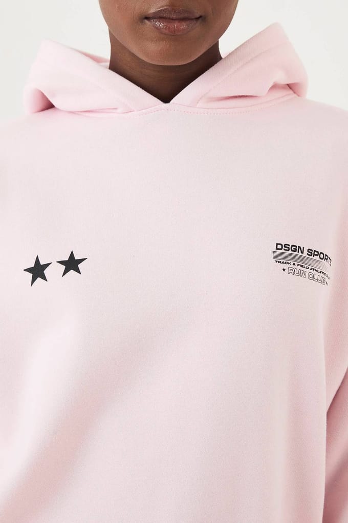Dames DSGN Studio Sport Oversized Hoodie | Marshmallow Pink | Maat: Medium