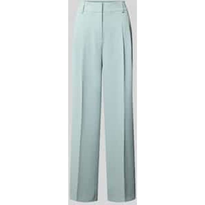 wide fit stoffen broek met persplooien