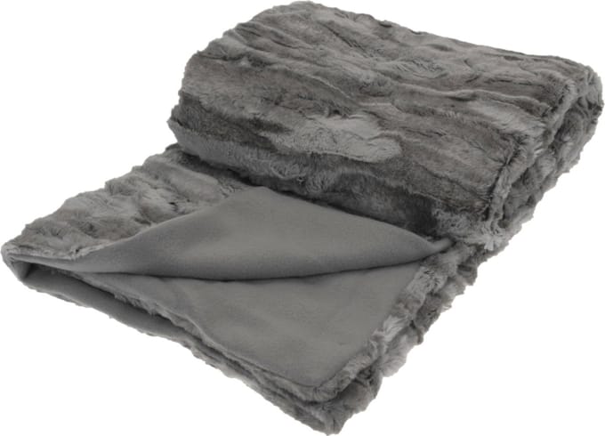 H&S Fleece deken - titanium grijs - 125 x 150 cm - polyester - plaid - dekentje - fleecedeken