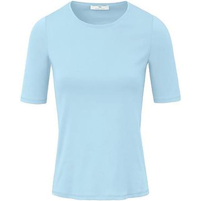 Shirt 100% Pima Cotton ronde hals Van Peter Hahn blauw