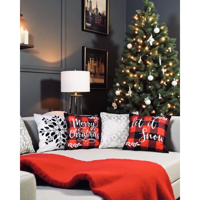 Gek op kussens! Sierkussen christmas tartan | 45 x 45 cm | katoen/polyester