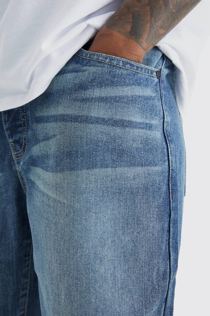Relaxte stug gewassen jeans | Vintage Blue | Size 28R