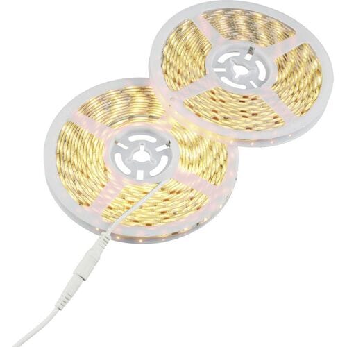 Sygonix SY-6612924 LED-strip complete set Met connectoren (male/female) 12 V/DC 10 m Warmwit 1 stuk(s)