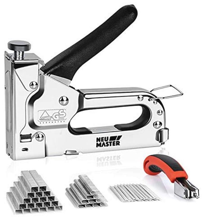 3-in-1 Handnietmachine voor Hout - Handmatig Nietpistool met 2000 Klemmen