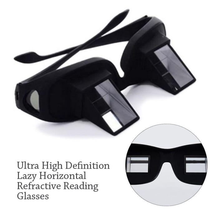 Grappige Horizontale Luie Bril voor Kinderen Refractieve Leesbril voor Liggend Zicht Creatieve Krantenstijl black