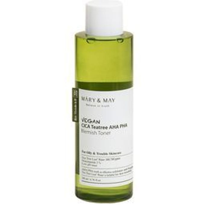 Mary&May - Vegan Cica Tea Tree AHA PHA Blemish Toner 2026 Version - 200ml