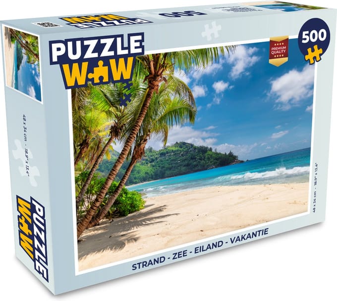 Puzzel Strand - Zee - Eiland - Vakantie - Legpuzzel - Puzzel 500 stukjes
