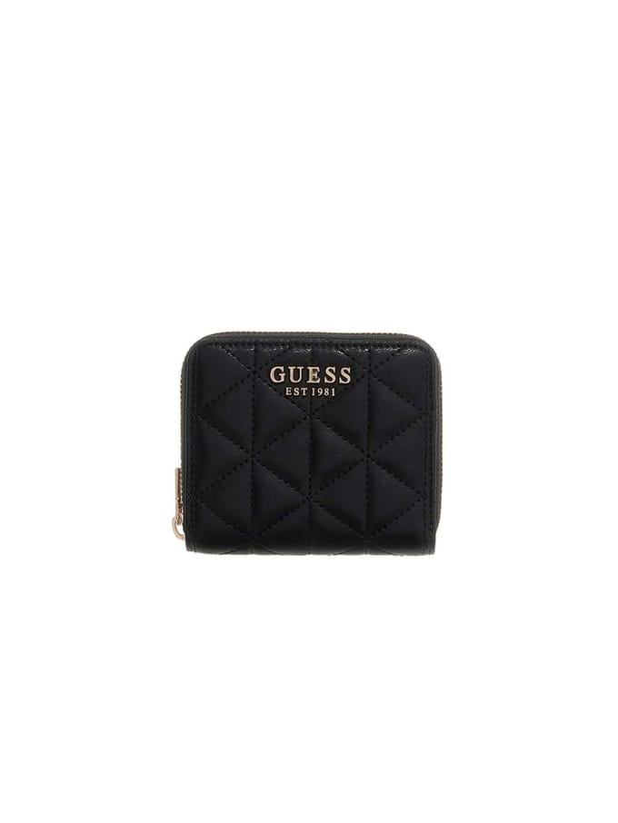 GUESS portemonnee Paisleigh SLG Small Zip Around Wallet Black zwart