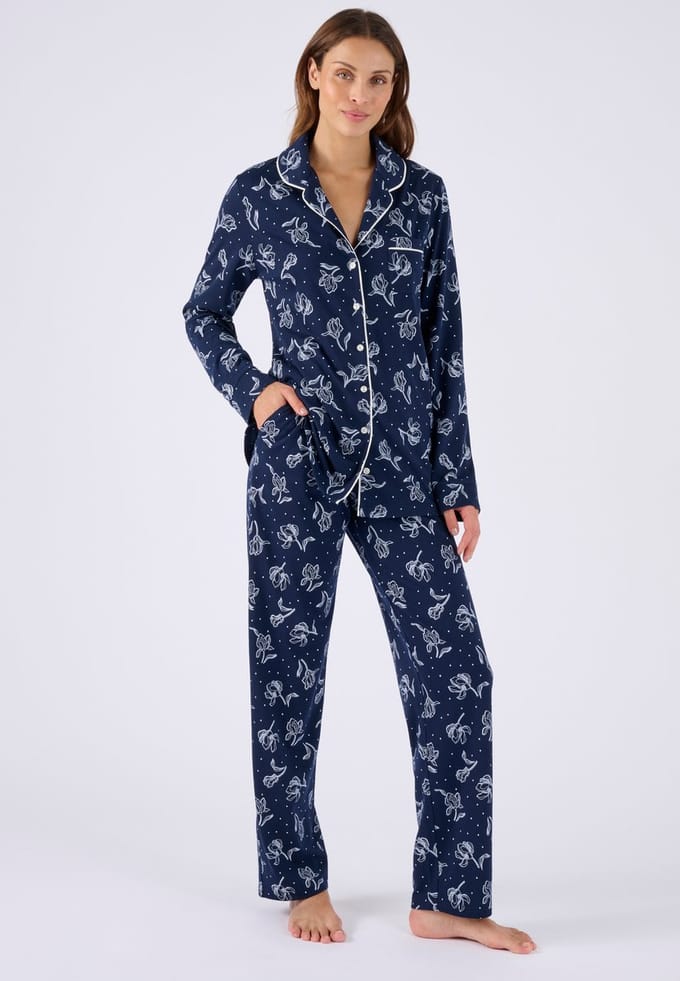 Damart - Pyjama met knoopsluiting Thermolactyl - Dames - Blauw - 38-40 (S)