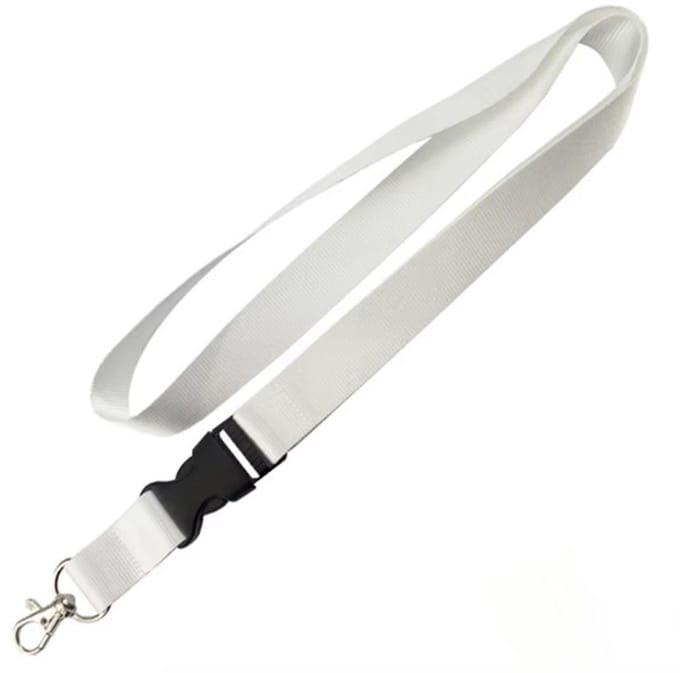 Go Go Gadget - Keycord - Afneembare gesp - Sleutelbos - Sleutelkoord - 1 stuk - Wit