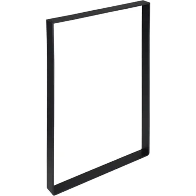 Duraline Tafelpoot Plat Staal Mat Zwart 4x35x38,5cm